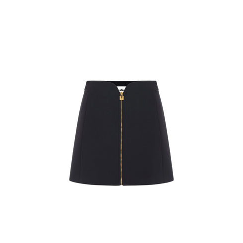 Elisabetta Franchi Gonna Minigonna Donna con zip frontale 42 - Francavilla Moda