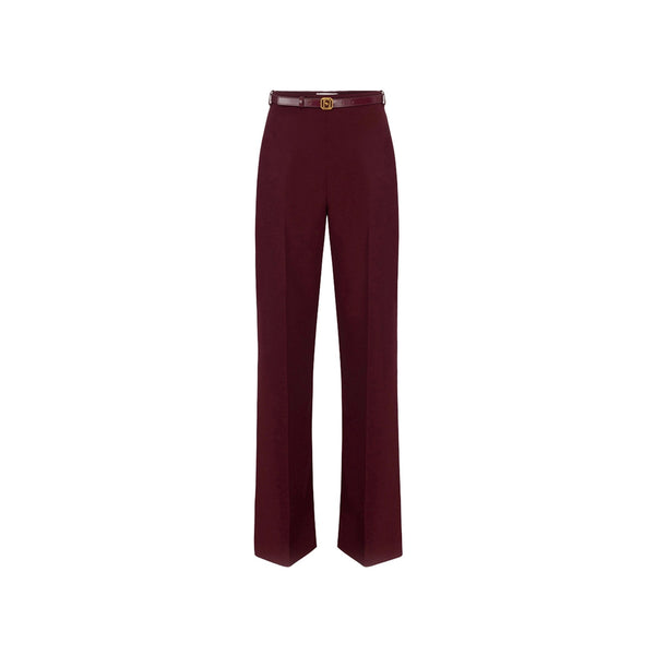 Elisabetta Franchi Pantaloni Pantalone Donna a palazzo Rouge noir A24 - ELISABETTA FRANCHIPA06147E2 - CG3 - 36 - Francavilla Moda