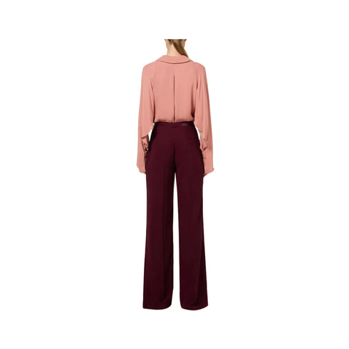 Elisabetta Franchi Pantaloni Pantalone Donna a palazzo Rouge noir A24 - ELISABETTA FRANCHIPA06147E2 - CG3 - 36 - Francavilla Moda