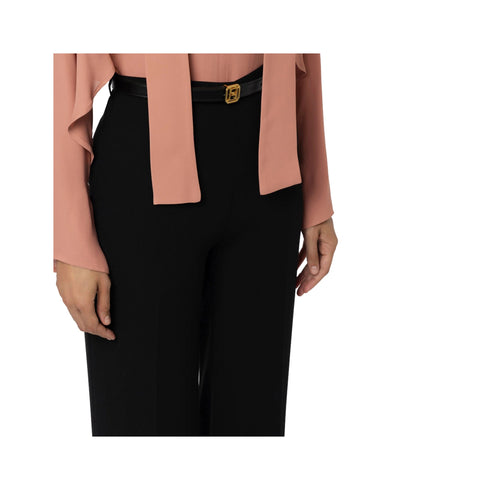 Elisabetta Franchi Pantaloni Pantalone Donna a palazzo Nero - Francavilla Moda