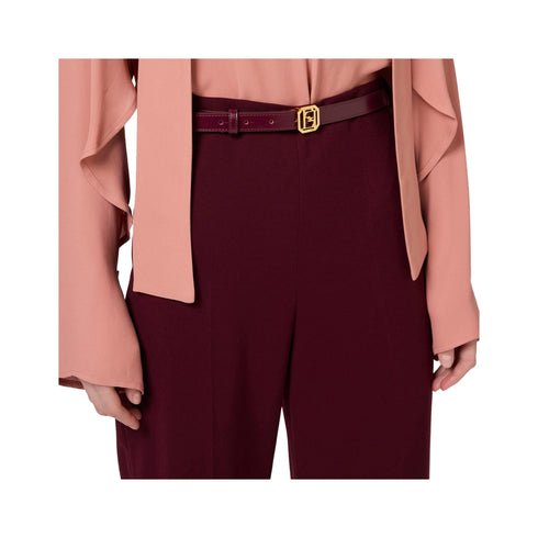 Elisabetta Franchi Pantaloni Pantalone Donna a palazzo Rouge noir A24 - ELISABETTA FRANCHIPA06147E2 - CG3 - 36 - Francavilla Moda