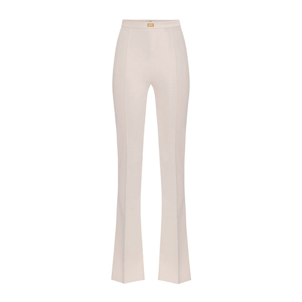 Elisabetta Franchi Pantaloni Pantalone Donna a zampa stretch Burro - Francavilla Moda
