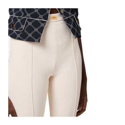 Elisabetta Franchi Pantaloni Pantalone Donna a zampa stretch Burro - Francavilla Moda