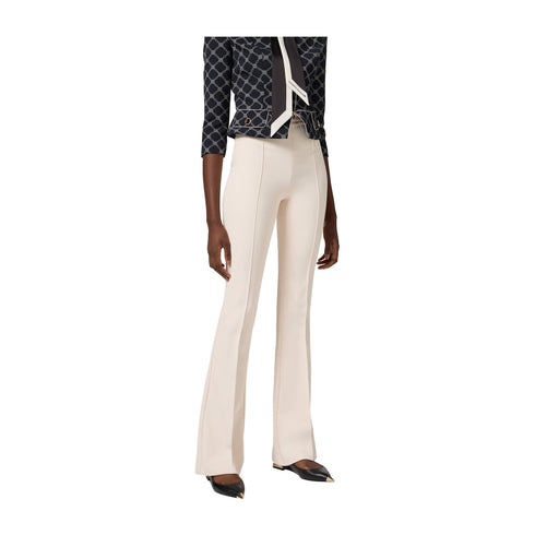 Elisabetta Franchi Pantaloni Pantalone Donna a zampa stretch Burro - Francavilla Moda