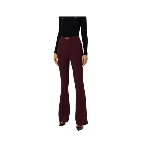 Elisabetta Franchi Pantaloni Pantalone Donna con morsetto Rouge noir A24 - ELISABETTA FRANCHIPA02246E2 - CG3 - 36 - Francavilla Moda