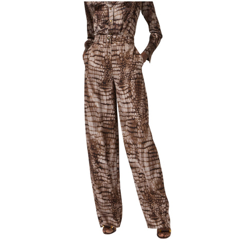 Elisabetta Franchi Pantalone Pantalone Donna con stampa coccodrillo 40 - Francavilla Moda