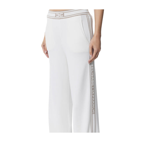 Elisabetta Franchi Pantaloncini sportivi Pantalone Donna in maglia Avorio - Francavilla Moda