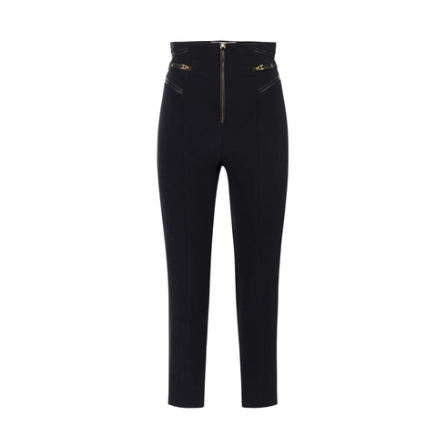 Elisabetta Franchi Pantaloni Pantalone Donna vita alta con zip 42 - Francavilla Moda