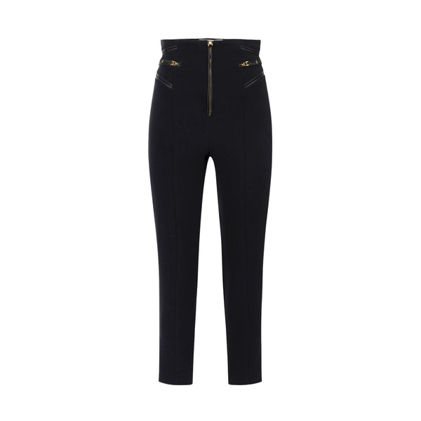 Elisabetta Franchi Pantaloni Pantalone Donna vita alta con zip 42 - Francavilla Moda
