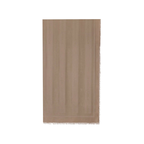 Elisabetta Franchi Pashmina Pashmina Donna con righe jacquard e logo UNI P26-ELISABETTA FRANCHISC15F61E2-229-UNI - Francavilla Moda
