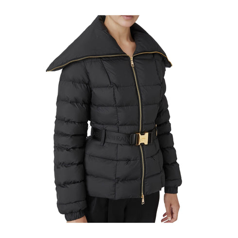 ELISABETTA FRANCHI Piumino corto Piumino Donna con collo ampio Nero - Francavilla Moda