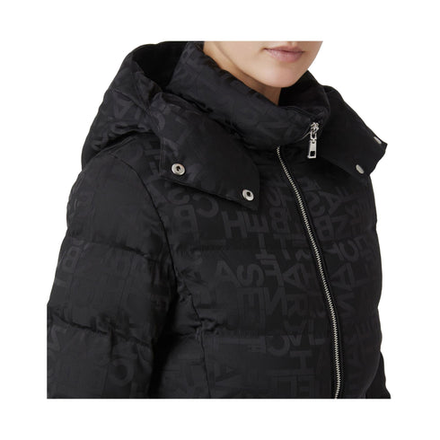 ELISABETTA FRANCHI Piumino corto Piumino Donna corto lettering Nero - Francavilla Moda