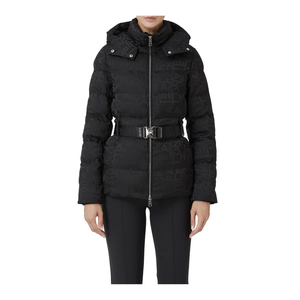 ELISABETTA FRANCHI Piumino corto Piumino Donna corto lettering Nero - Francavilla Moda