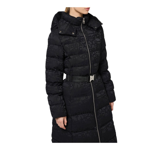 ELISABETTA FRANCHI Piumino lungo Piumino Donna lungo lettering Nero - Francavilla Moda