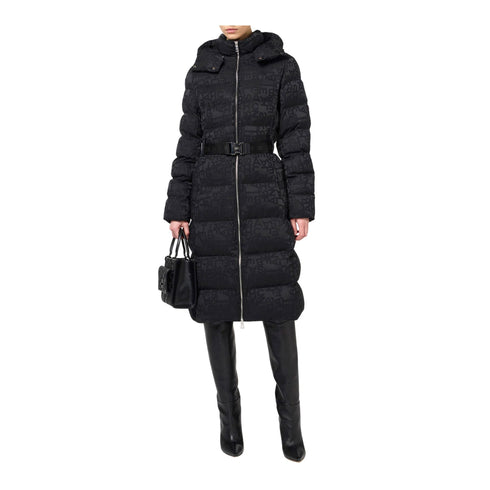 ELISABETTA FRANCHI Piumino lungo Piumino Donna lungo lettering Nero - Francavilla Moda