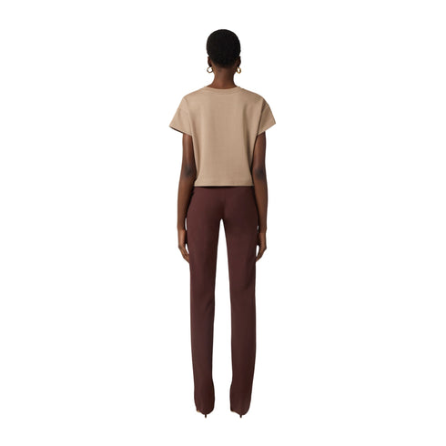 Elisabetta Franchi T-shirt mm T-shirt Donna cropped con scritte a rilievo 40 P26-ELISABETTA FRANCHIMA73D61E2-229-40 - Francavilla Moda