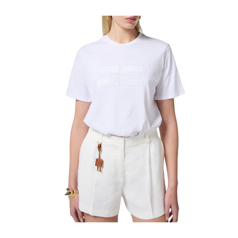 Elisabetta Franchi T-shirt T-shirt Donna logo tono su tono Gesso - Francavilla Moda