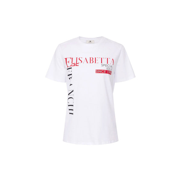 Elisabetta Franchi T-shirt T-shirt Donna stampa lettering Gesso - Francavilla Moda