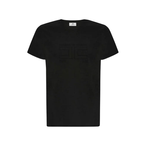 Elisabetta Franchi T-shirt mm T-shirt Donna tinta unita con logo sur ton 40 - Francavilla Moda