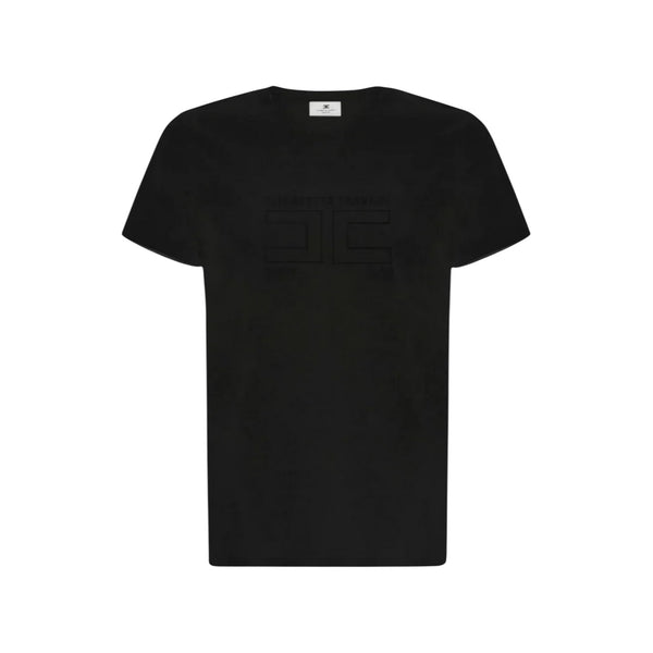 Elisabetta Franchi T-shirt mm T-shirt Donna tinta unita con logo sur ton 40 - Francavilla Moda