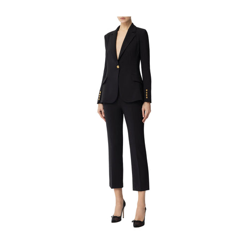 Elisabetta Franchi Tailleur Tailleur Donna slim tinta unita Nero - Francavilla Moda