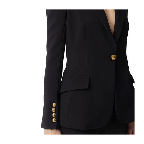 Elisabetta Franchi Tailleur Tailleur Donna slim tinta unita Nero - Francavilla Moda