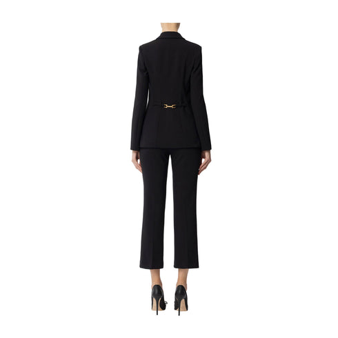 Elisabetta Franchi Tailleur Tailleur Donna slim tinta unita Nero - Francavilla Moda