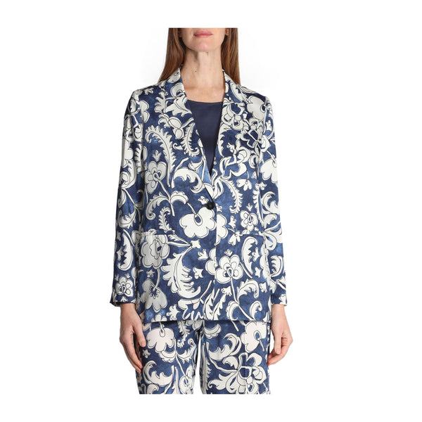 Emme Marella Giacca blazer Blazer Donna fantasia monopetto 42 - Francavilla Moda