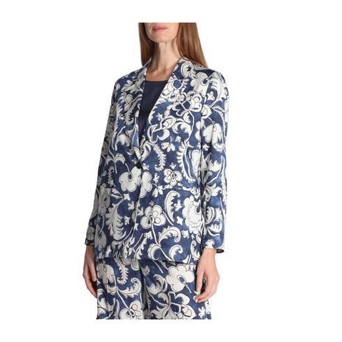 Emme Marella Giacca blazer Blazer Donna fantasia monopetto 42 - Francavilla Moda