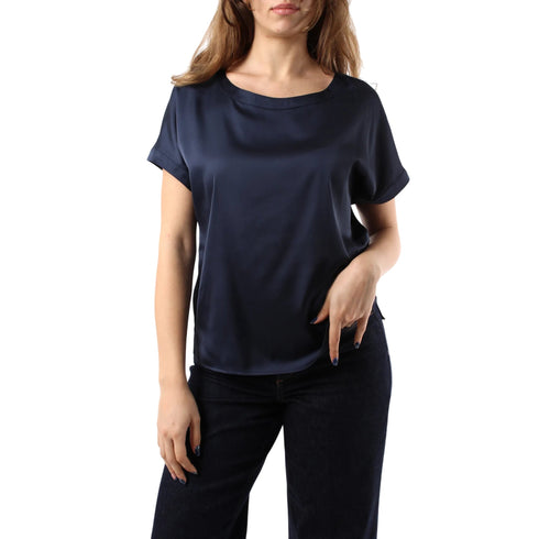 Emme Marella Blusa Blusa Donna a maniche corte in raso 40 P25 - EMME MARELLAKLAUSEN - 005 - 40 - Francavilla Moda