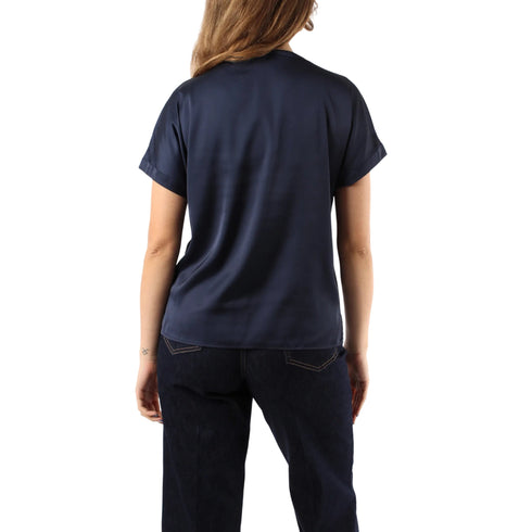 Emme Marella Blusa Blusa Donna a maniche corte in raso 40 P25 - EMME MARELLAKLAUSEN - 005 - 40 - Francavilla Moda