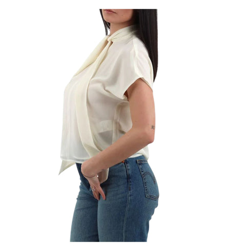 Emme Marella Blusa Blusa Donna a V con sciarpa 42 - Francavilla Moda