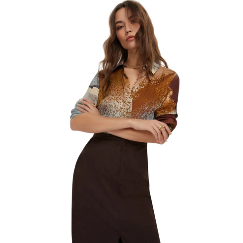 Emme Marella Camicia Camicia Donna Fantasia Astratta 42 - Francavilla Moda