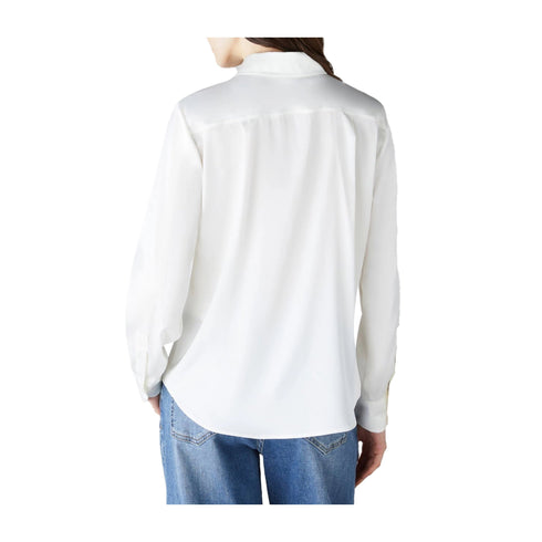 EMME MARELLA Camicia elegante Camicia Donna in raso tinta unita Bianco - Francavilla Moda