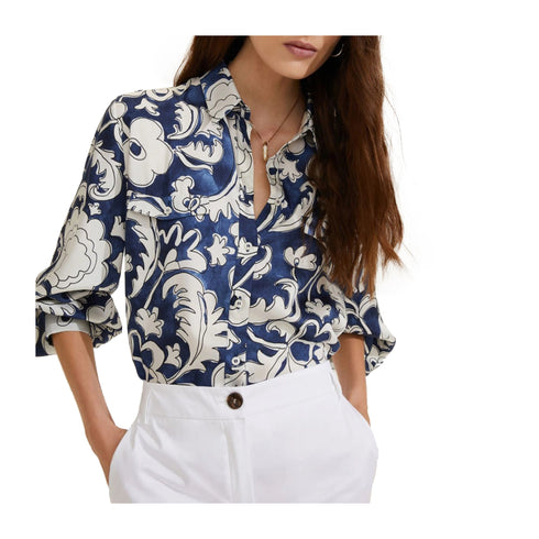 Emme Marella Camicia casual Camicia Donna morbida stampata 40 - Francavilla Moda