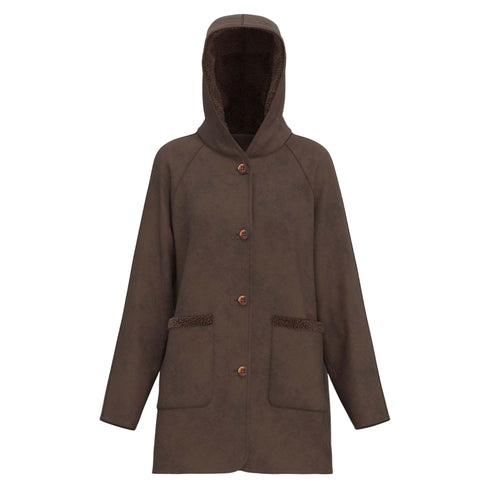 Emme Marella Cappottino Cappottino Donna Gavetta Reversibile con Cappuccio e Bottoni 42 A25-MARELLA GAVETTA-003-42 - Francavilla Moda