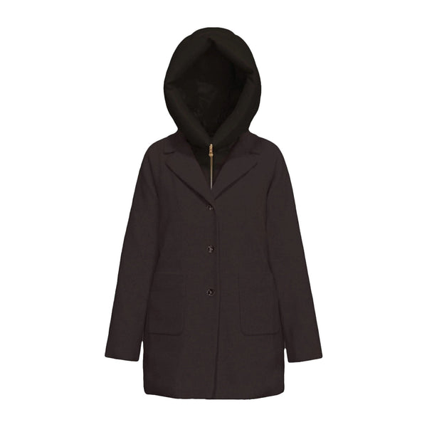 Emme Marella Cappottino Cappotto Donna monopetto con cappuccio 40 A26-EMME MARELLAEMMCUORE-009-40 - Francavilla Moda
