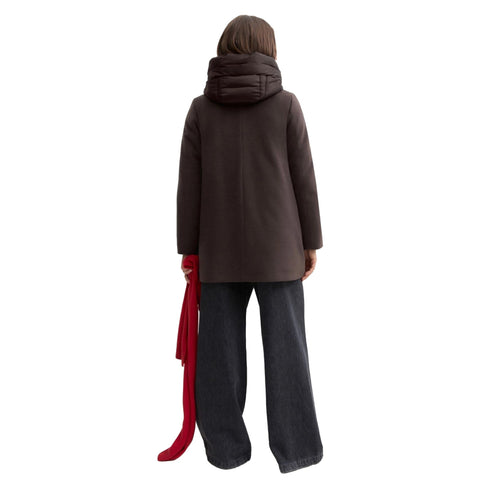 Emme Marella Cappottino Cappotto Donna monopetto con cappuccio 40 A26-EMME MARELLAEMMCUORE-009-40 - Francavilla Moda