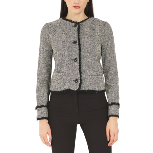 Emme Marella Giacca blazer Giacca Chanel Donna in Stuoia Sfoderata 42 - Francavilla Moda