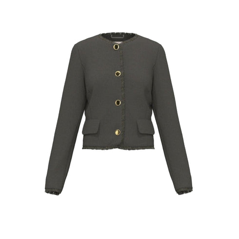 Emme Marella Giacca leggera Giacca Donna con orlo sfrangiato 42 A26-EMME MARELLAEMMFILM-008-42 - Francavilla Moda