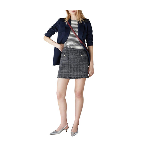 EMME MARELLA Gonna corta Gonna Donna in tweed con tache Grigio - Francavilla Moda