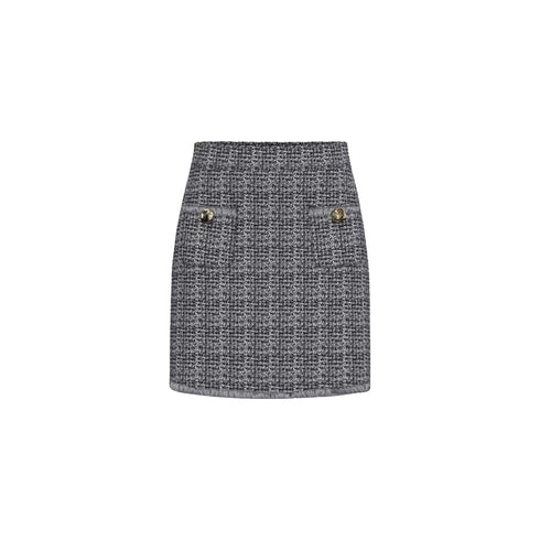 EMME MARELLA Gonna corta Gonna Donna in tweed con tache Grigio - Francavilla Moda