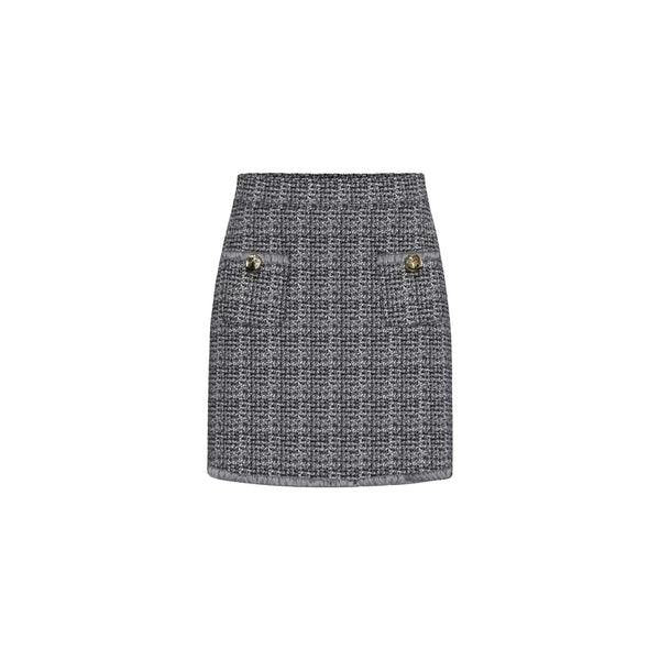 EMME MARELLA Gonna corta Gonna Donna in tweed con tache Grigio - Francavilla Moda