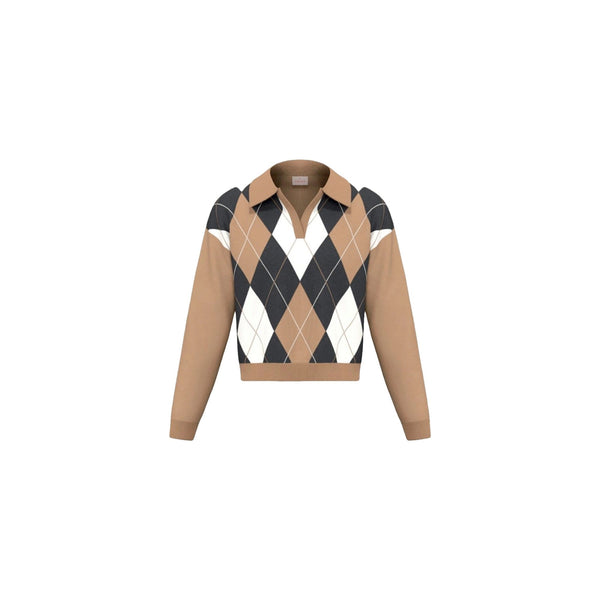 Emme Marella Maglia Maglia Donna a polo con rombi S A26-EMME MARELLAEMMOTTANTA-007-S - Francavilla Moda