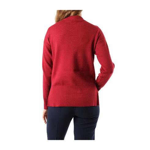 EMME MARELLA Pullover Maglia Donna con spacchi laterali Celeste - Francavilla Moda