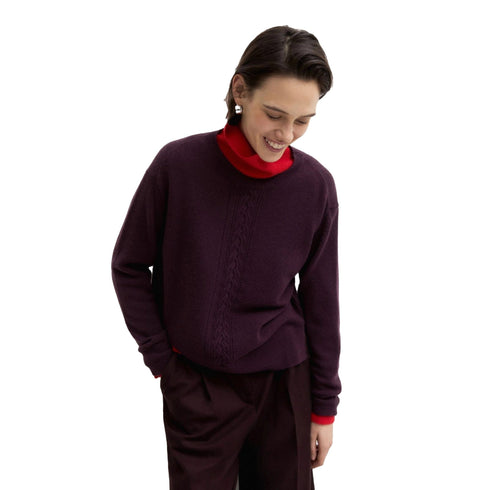 Emme Marella Maglia Maglia Donna con treccia frontale S - Francavilla Moda