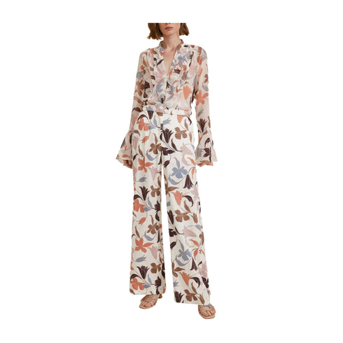 Emme Marella Pantaloni Pantalone Donna dritto con fantasia 40 - Francavilla Moda