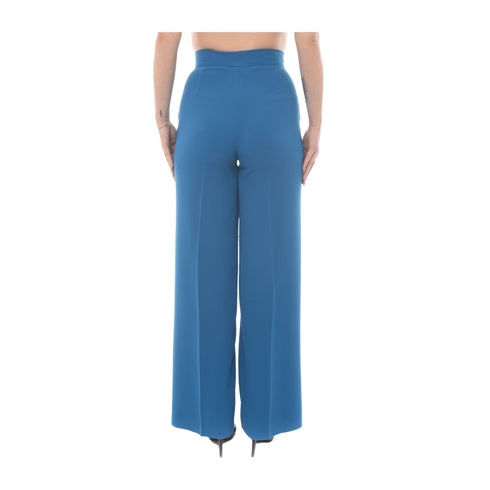 Emme Marella Pantaloni Pantalone Donna fluido a vita alta Ottanio P24-EMME MARELLAREBBIO2-005-40 - Francavilla Moda