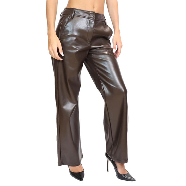 Emme Marella Pantaloni Pantalone Donna in jersey spalmato S A26-EMME MARELLAEMMARGENTO-003-S - Francavilla Moda