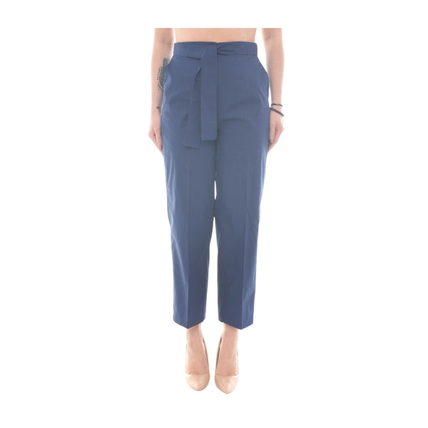 Emme Marella Pantaloni Pantalone Donna leggero con fusciacca Blu P24-EMME MARELLALOVER-006-42 - Francavilla Moda